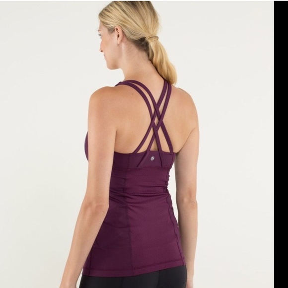 LULULEMON Wee Are From Space Plum Tank Top Workout Athletic Yoga - Picture 1 of 9